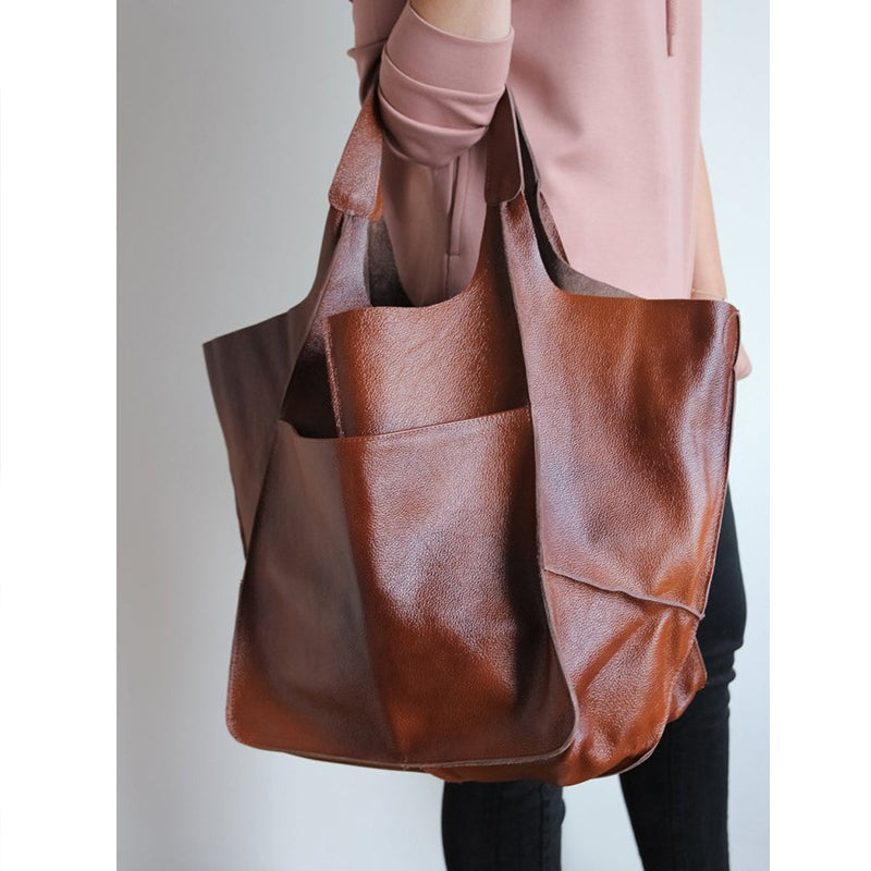 Olvoria | Oversized Leather Weekend Bags