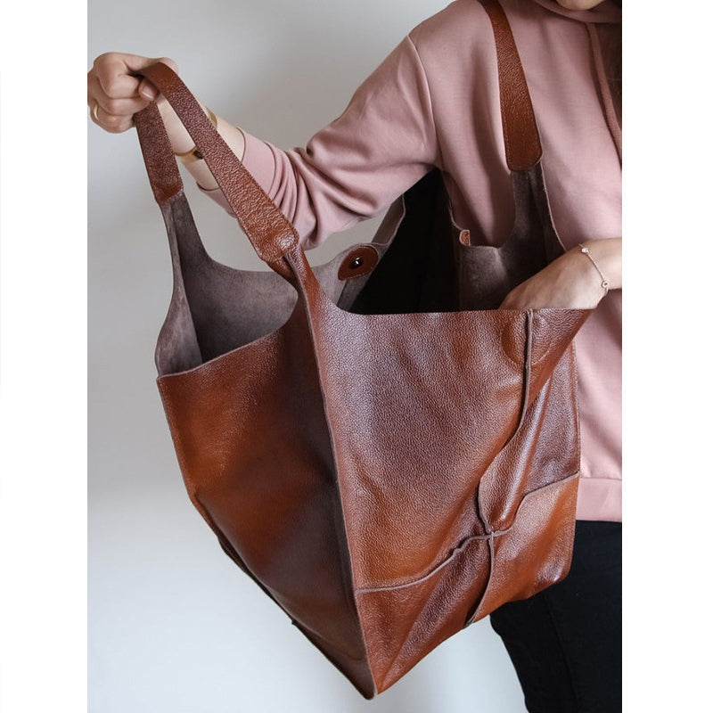 Olvoria | Oversized Leather Weekend Bags