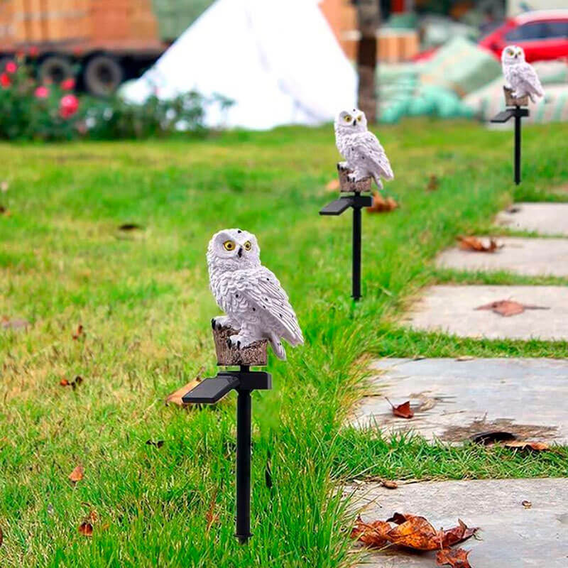 Olvoria | Owl Garden Lamp with Solar Energy - OwlGlow