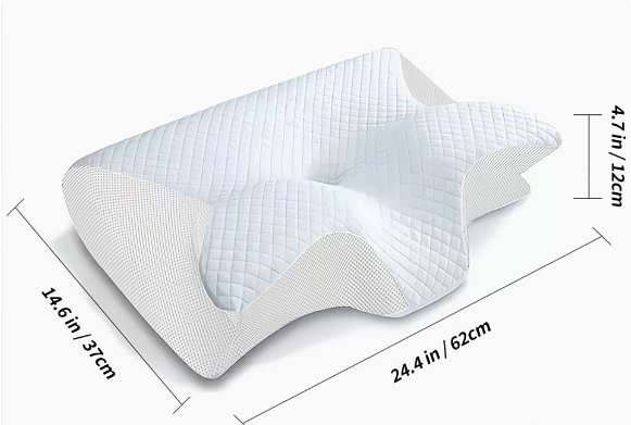 Olvoria | Pillow for Sleep Apnea & Snoring Relief – Ergonomic Memory Foam Anti-Snore Pillow for Better Breathing & Deep Sleep Support