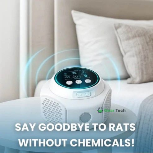 Olvoria | Plug-In Ultrasonic Rat Repellent | Chemical-Free. Silent & Covers Up to 3200 sq. ft. for Indoor and Outdoor Use