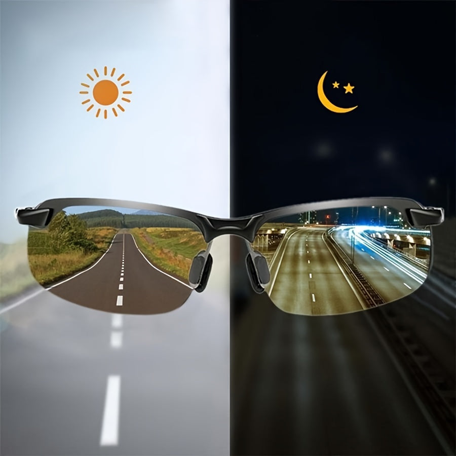 Olvoria | Polarized Photochromic Sunglasses | UV400 Protection | Automatic Light Adjustment (Day & Night) | Intelligent Glare Reduction for Drivers & Outdoors