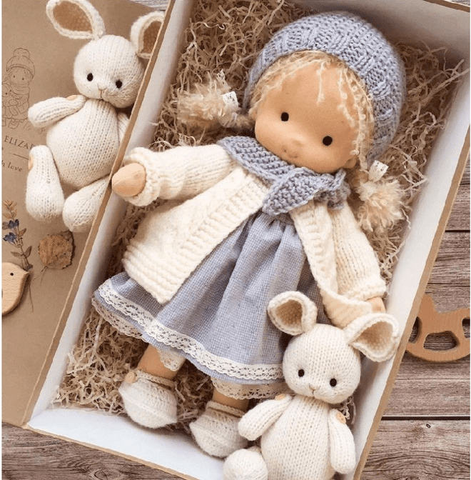 Olvoria Poppi | Handcrafted Waldorf Cuddle Doll | Soft, Organic & Non-Toxic