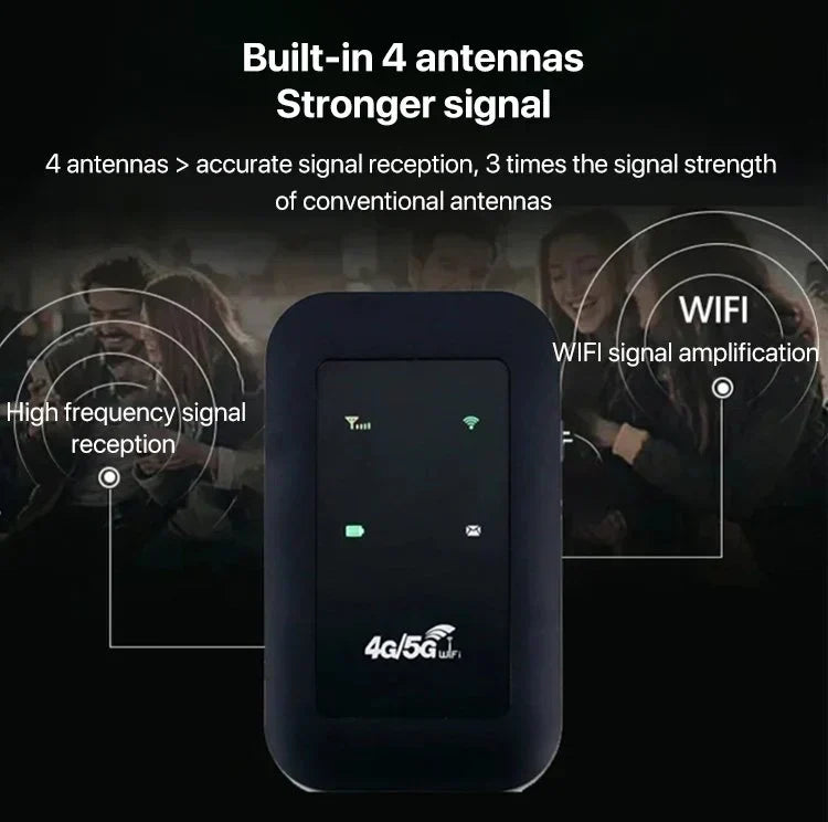 Olvoria | Portable 5G WiFi Router – High-Speed Mobile Wireless Internet Connection