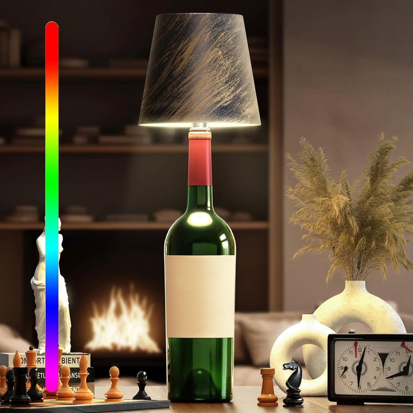 Olvoria | Portable LED Bottle Lamp with Touch Control