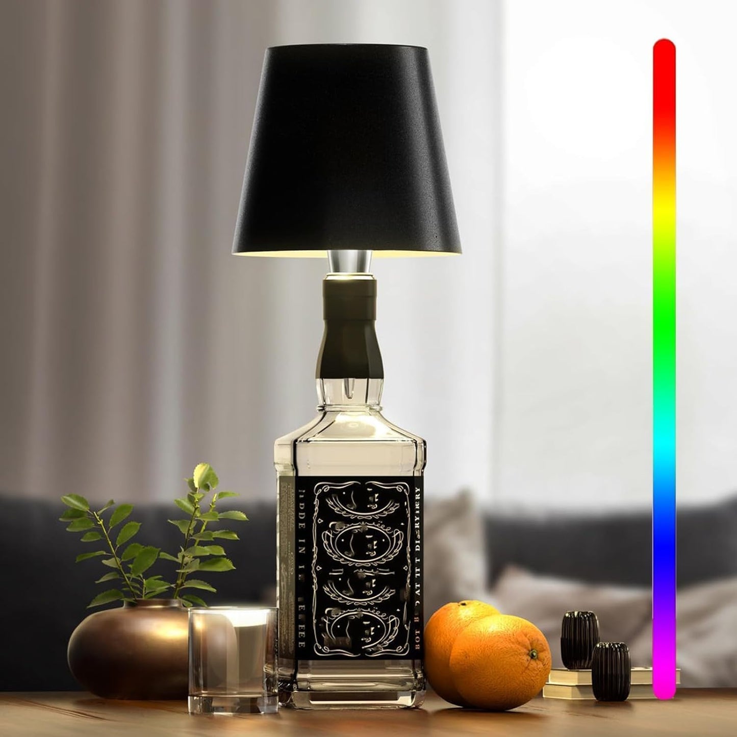 Olvoria | Portable LED Bottle Lamp with Touch Control
