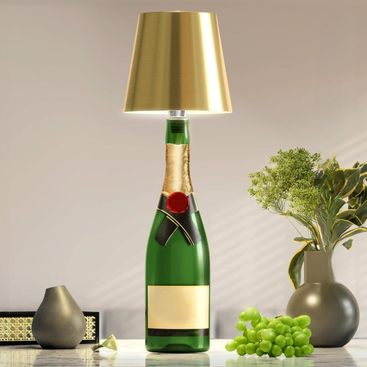 Olvoria | Portable LED Bottle Lamp with Touch Control