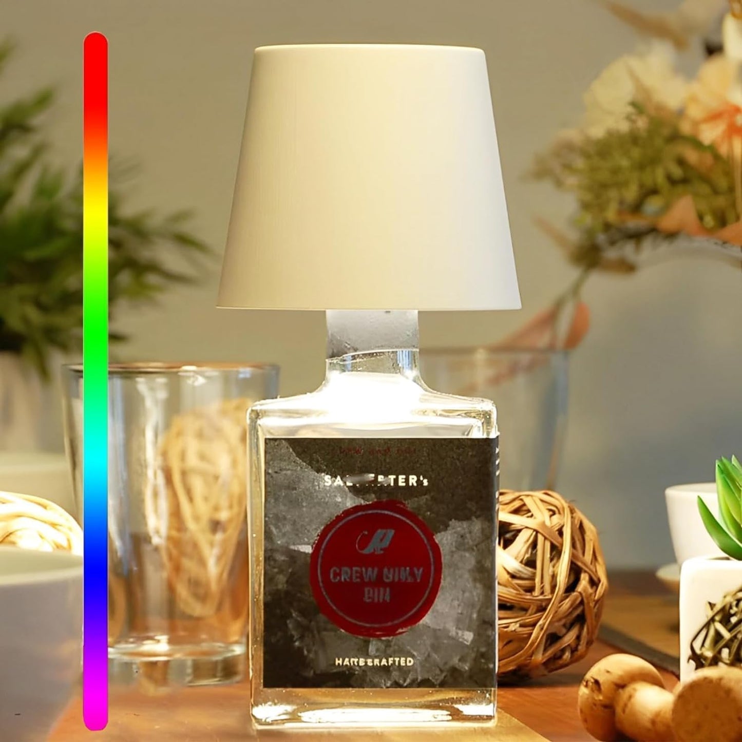Olvoria | Portable LED Bottle Lamp with Touch Control