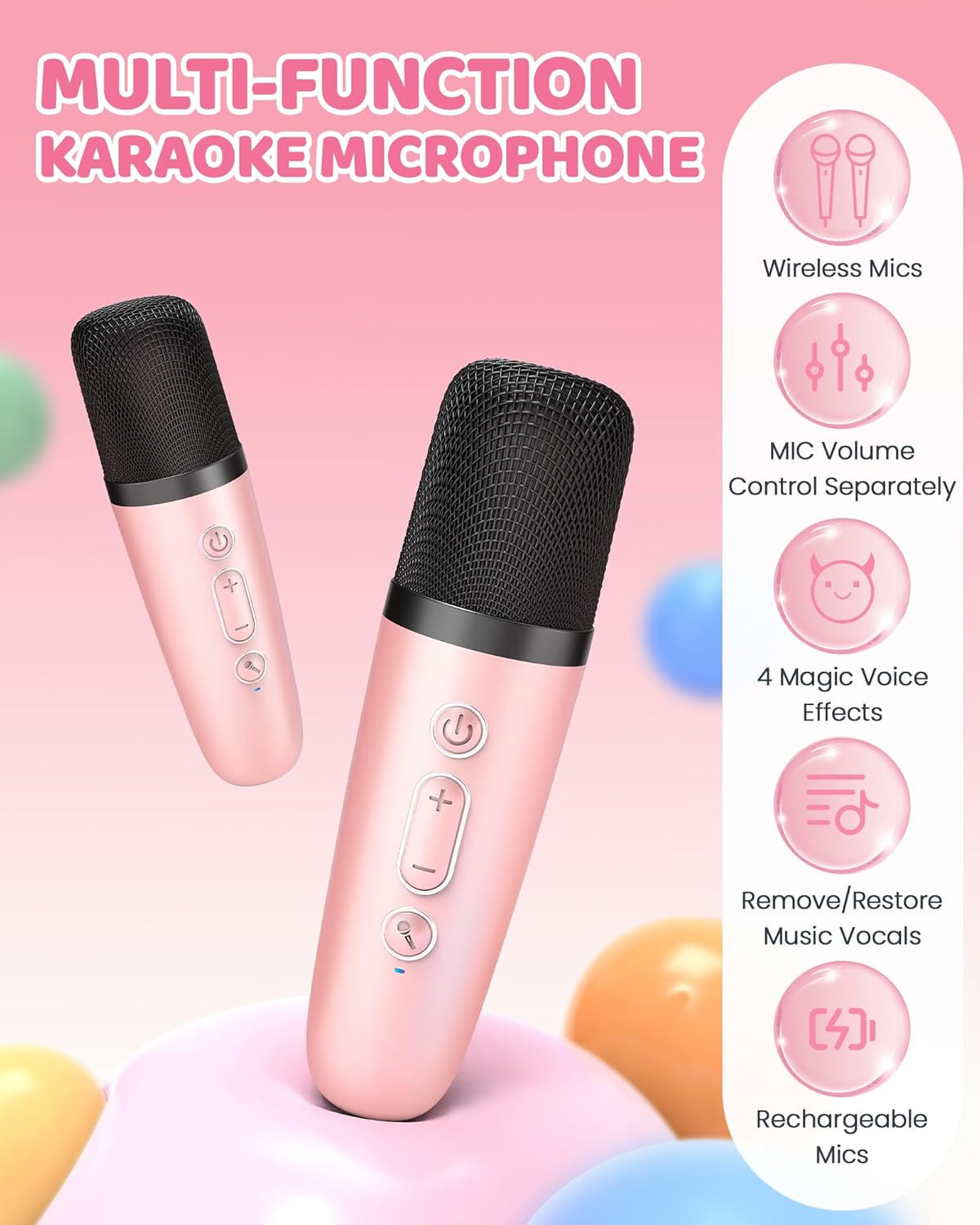 Olvoria | Portable Mini Karaoke Machine with Bluetooth Speaker and 2 Wireless Microphones – Veylo