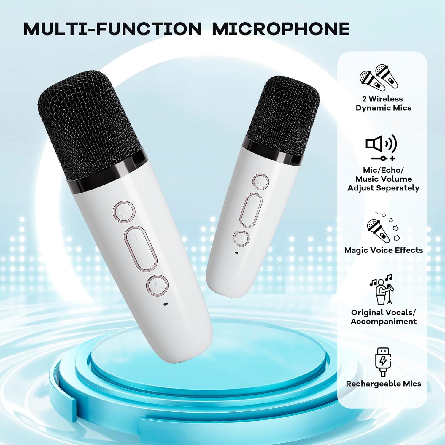 Olvoria | Portable Mini Karaoke Machine with Bluetooth Speaker and 2 Wireless Microphones – Veylo