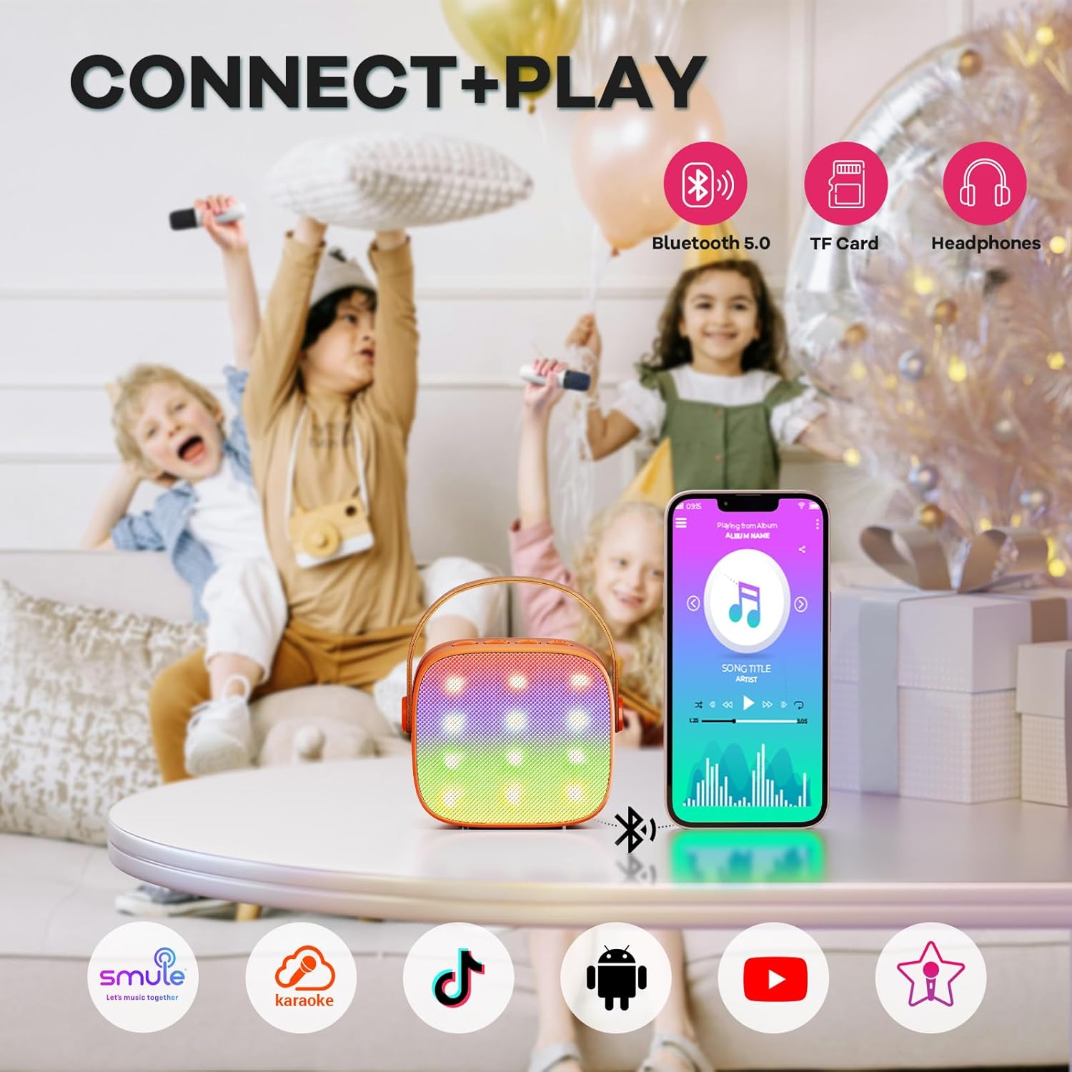 Olvoria | Portable Mini Karaoke Machine with Bluetooth Speaker and 2 Wireless Microphones – Veylo