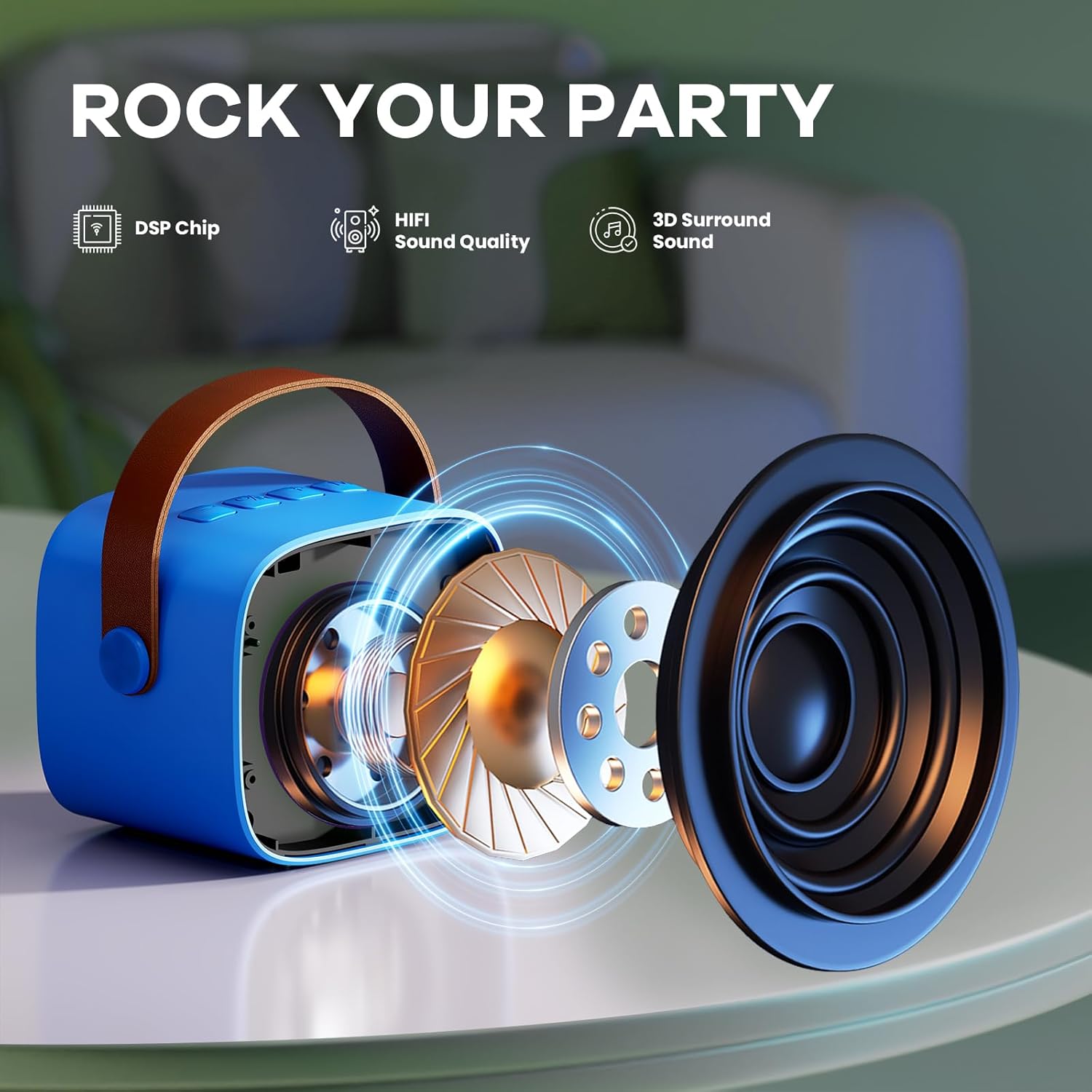 Olvoria | Portable Mini Karaoke Machine with Bluetooth Speaker and 2 Wireless Microphones – Veylo