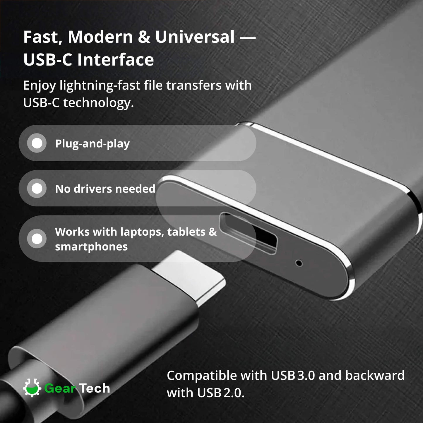 Olvoria | Portable SSD for Large Storage – 5TB External Hard Drive with Lightning Fast Transfer Speed
