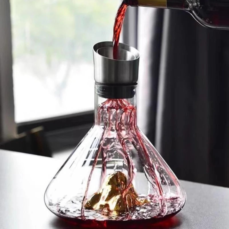 Olvoria | Premium Wine Decanter | Lead-Free Crystal with Rapid Aeration & Filtration for Enhanced Tasting Experience