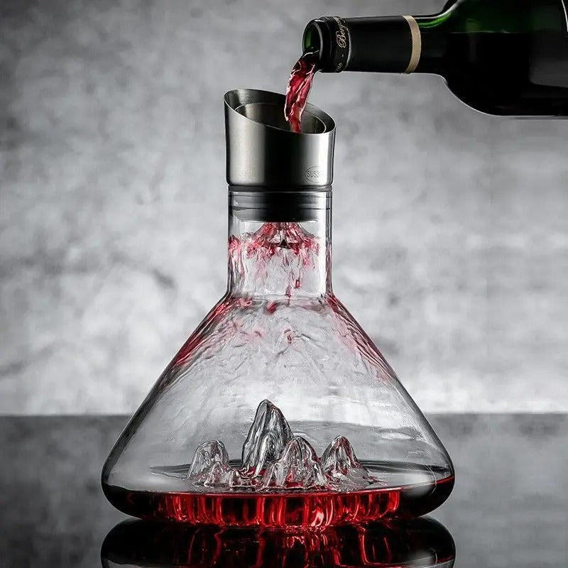 Olvoria | Premium Wine Decanter | Lead-Free Crystal with Rapid Aeration & Filtration for Enhanced Tasting Experience