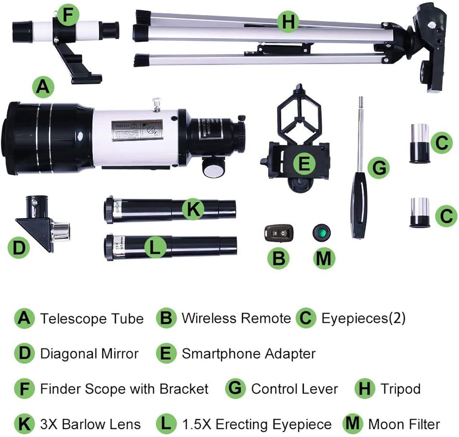 Olvoria | Professional Astronomical Telescope | 70mm Aperture, 300mm Focal Length & Easy Setup for Stargazing and Nature Exploration