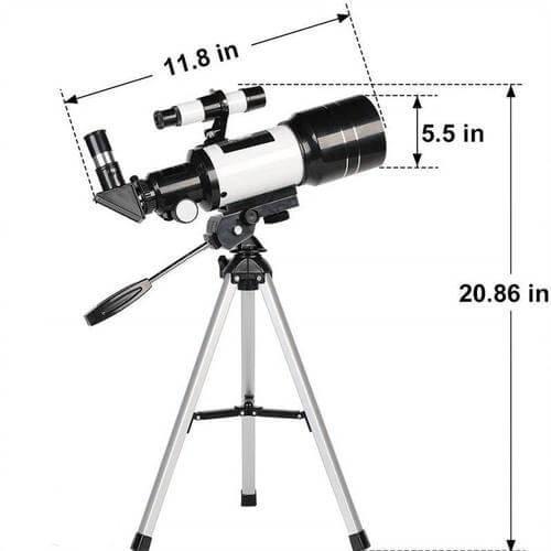 Olvoria | Professional Astronomical Telescope | 70mm Aperture, 300mm Focal Length & Easy Setup for Stargazing and Nature Exploration