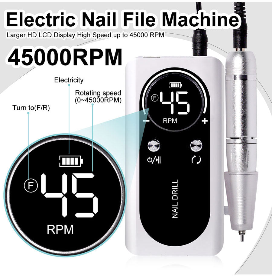 Olvoria | Professional Rechargeable Electric Nail File 45000 RPM