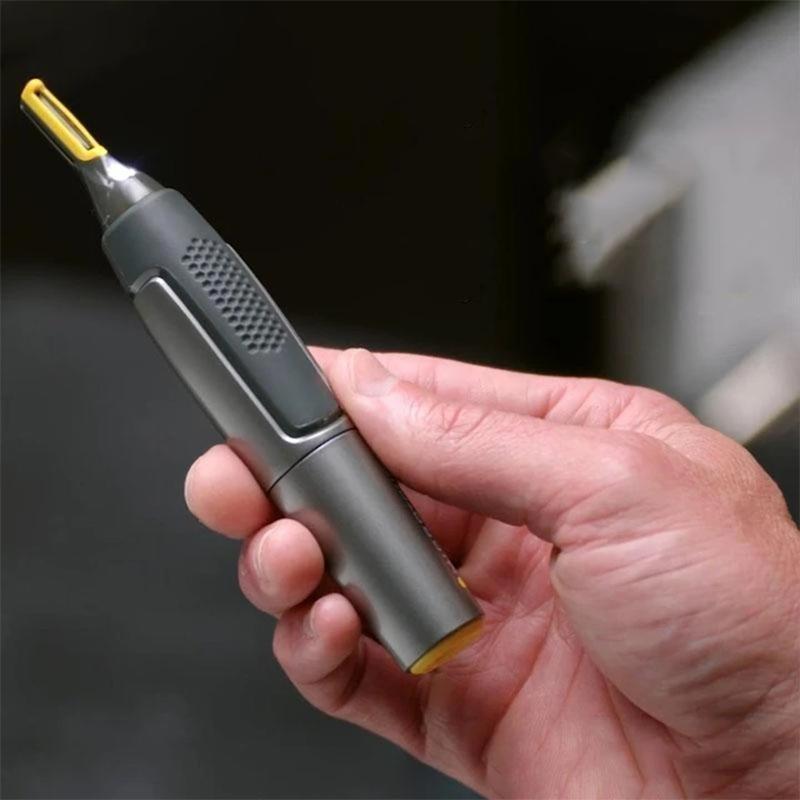 Olvoria | Professional Ultra-Thin Precision Trimmer | Titanium Stainless Steel Blades | Integrated LED Light | Micro-Oscillation Technology | For Nose, Ears & Contours