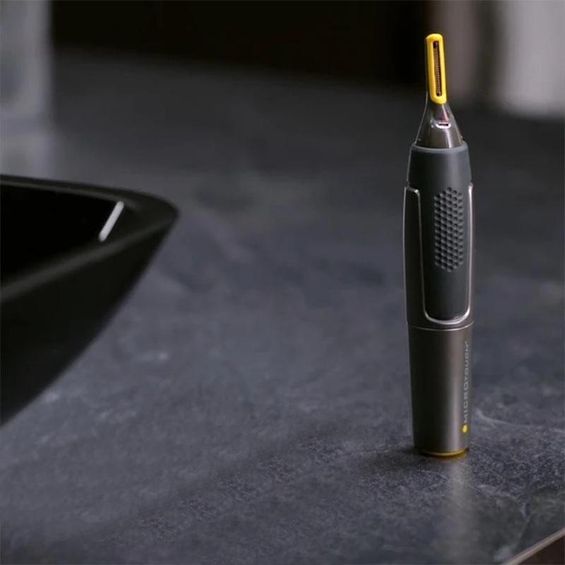 Olvoria | Professional Ultra-Thin Precision Trimmer | Titanium Stainless Steel Blades | Integrated LED Light | Micro-Oscillation Technology | For Nose, Ears & Contours