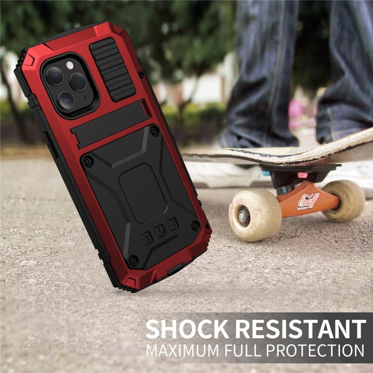 Olvoria | Protective Shockproof Tempered Glass Metal Case for iPhone