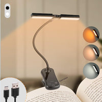 Olvoria | Lampe de lecture rechargeable à clipser avec double éclairage