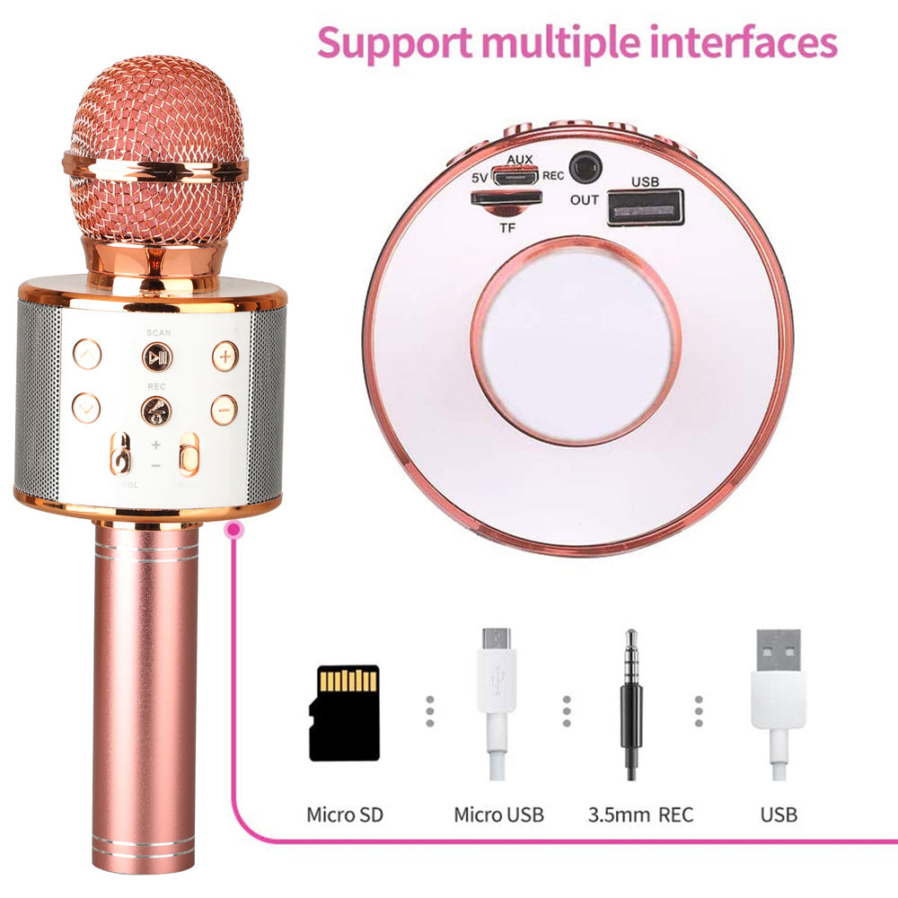 Olvoria | Rechargeable Wireless Bluetooth Karaoke Microphone