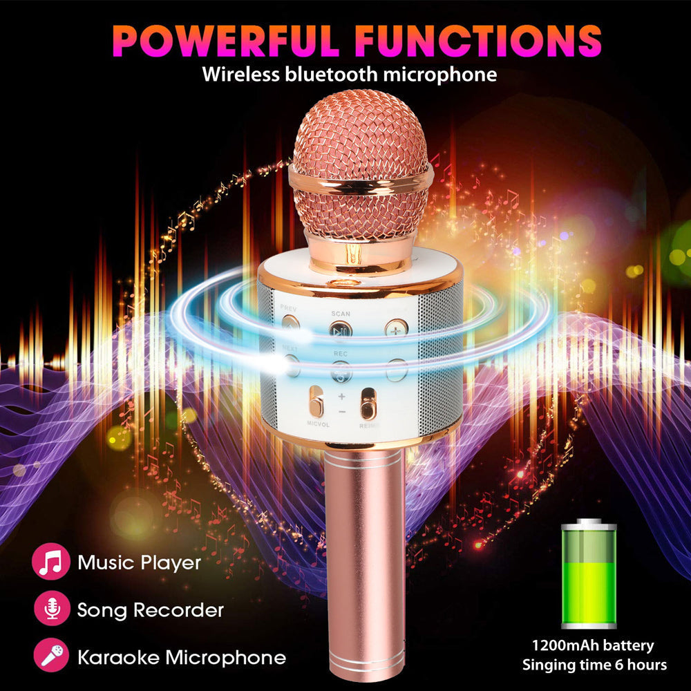 Olvoria | Rechargeable Wireless Bluetooth Karaoke Microphone