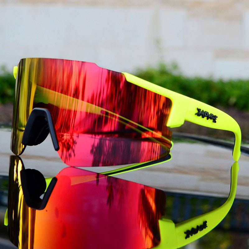 Olvoria | ReflectRide Sports Sunglasses – Aerodynamic Cycling Glasses with UV Protection and Interchangeable Frame