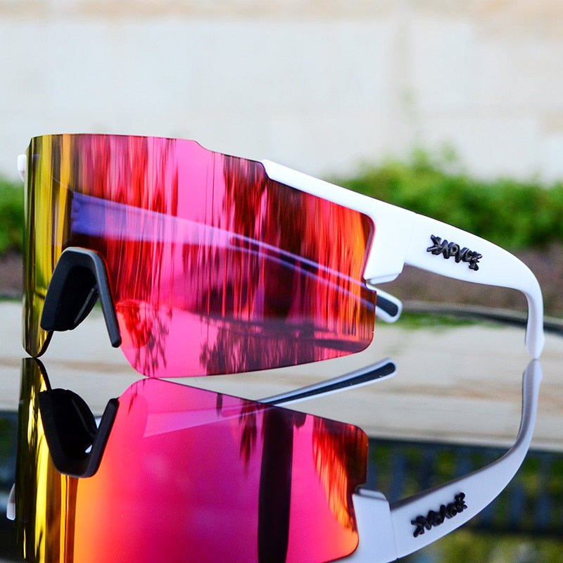 Olvoria | ReflectRide Sports Sunglasses – Aerodynamic Cycling Glasses with UV Protection and Interchangeable Frame