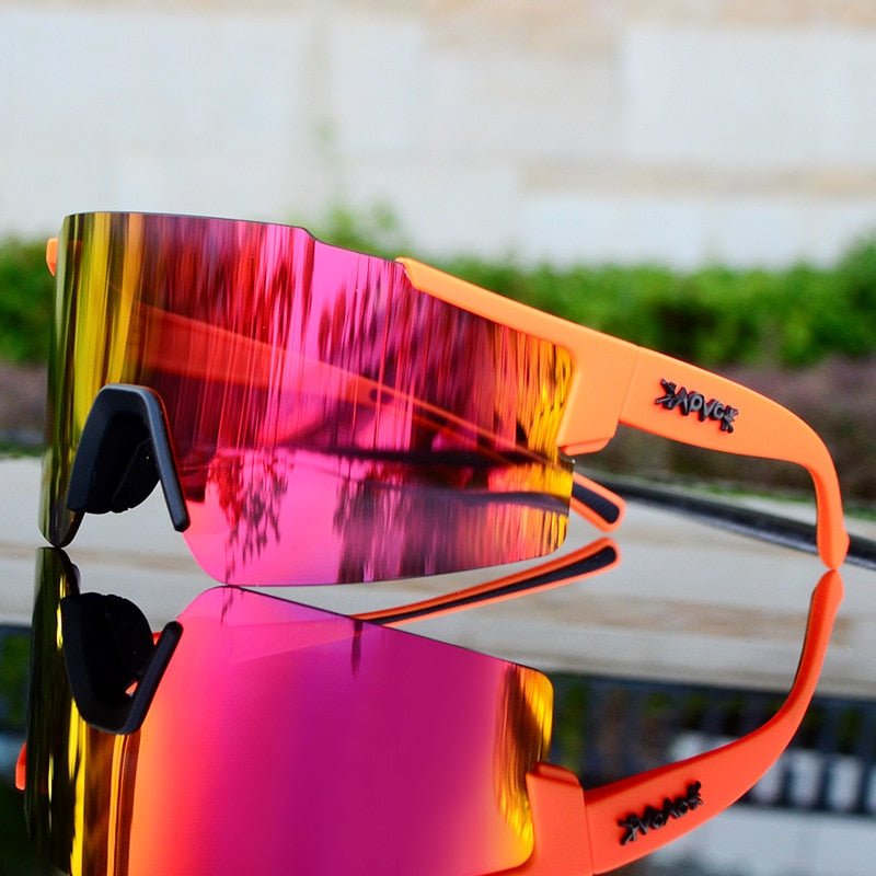 Olvoria | ReflectRide Sports Sunglasses – Aerodynamic Cycling Glasses with UV Protection and Interchangeable Frame