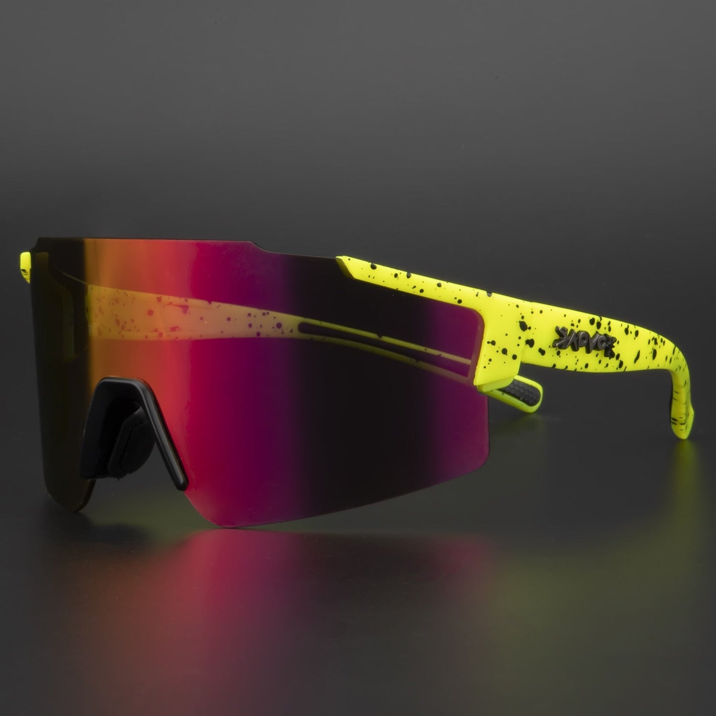 Olvoria | ReflectRide Sports Sunglasses – Aerodynamic Cycling Glasses with UV Protection and Interchangeable Frame