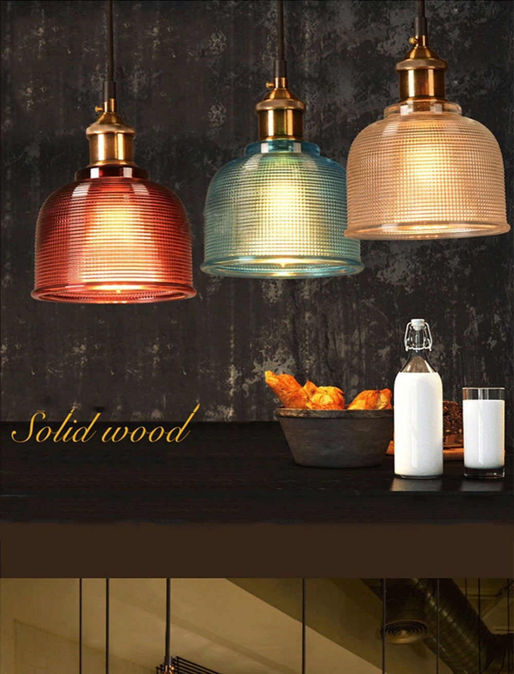 Olvoria | Retro Glass Pendant Light | European Vintage Design