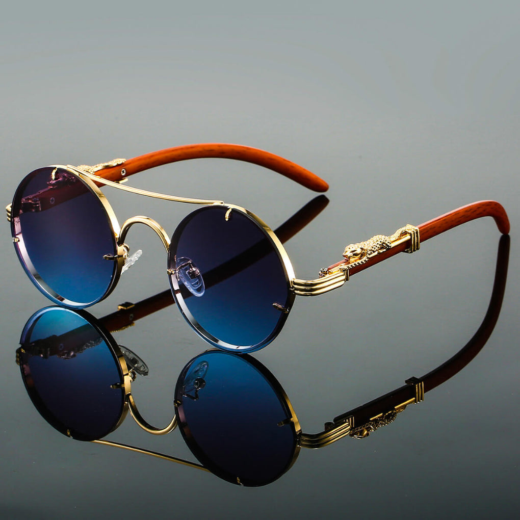 Olvoria | Round Sunglasses with Unique Temple Design