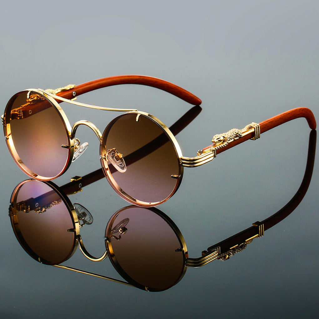 Olvoria | Round Sunglasses with Unique Temple Design