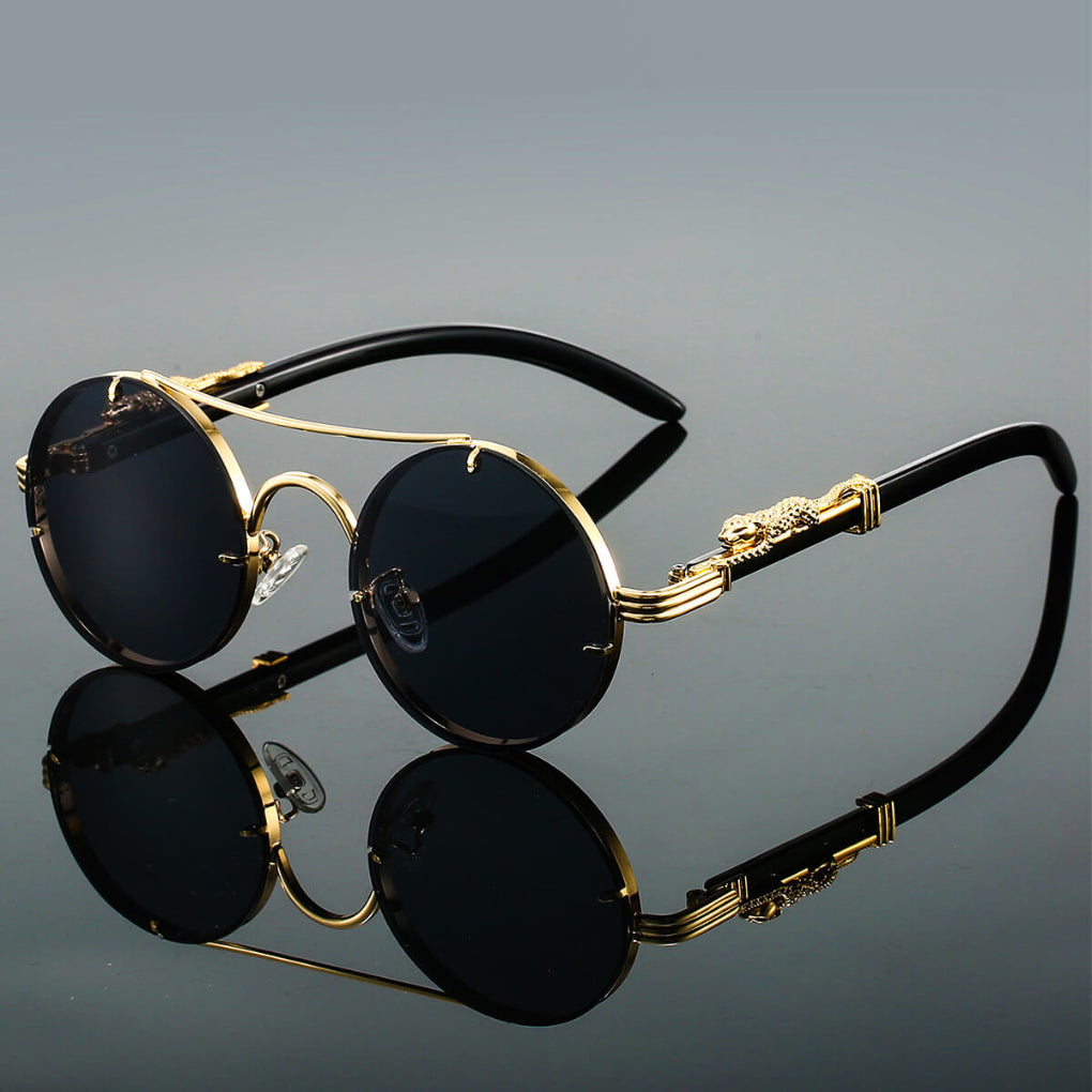 Olvoria | Round Sunglasses with Unique Temple Design