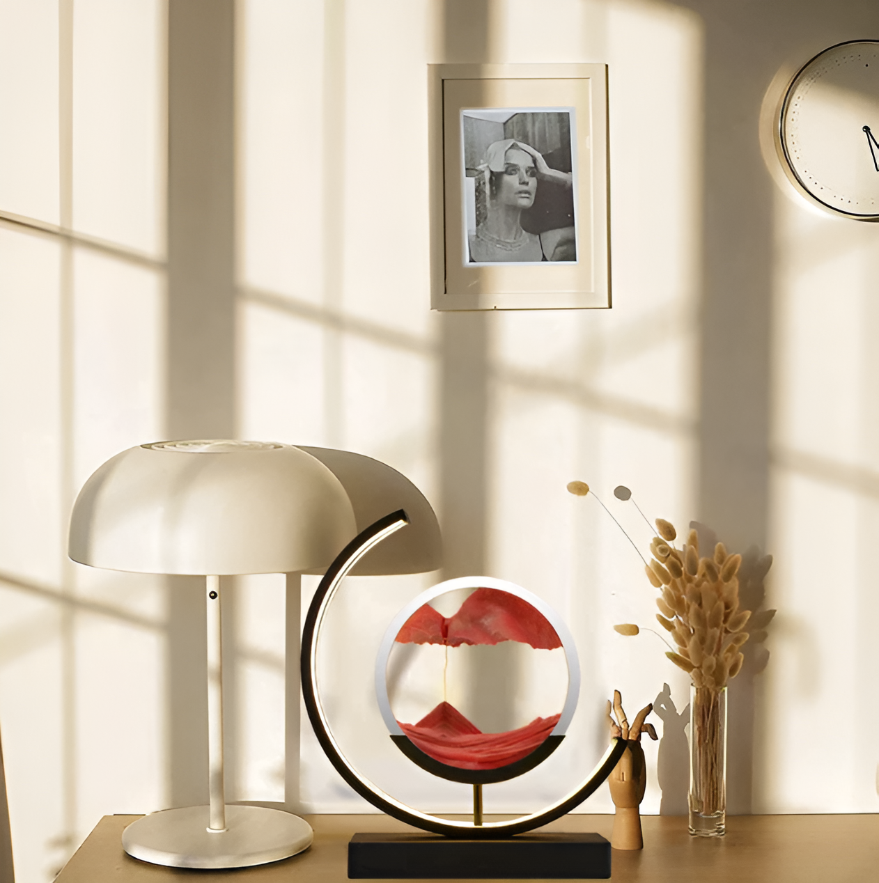 Olvoria | Sand Glow - Sand Lamp with Remote Control & Dimmable Features