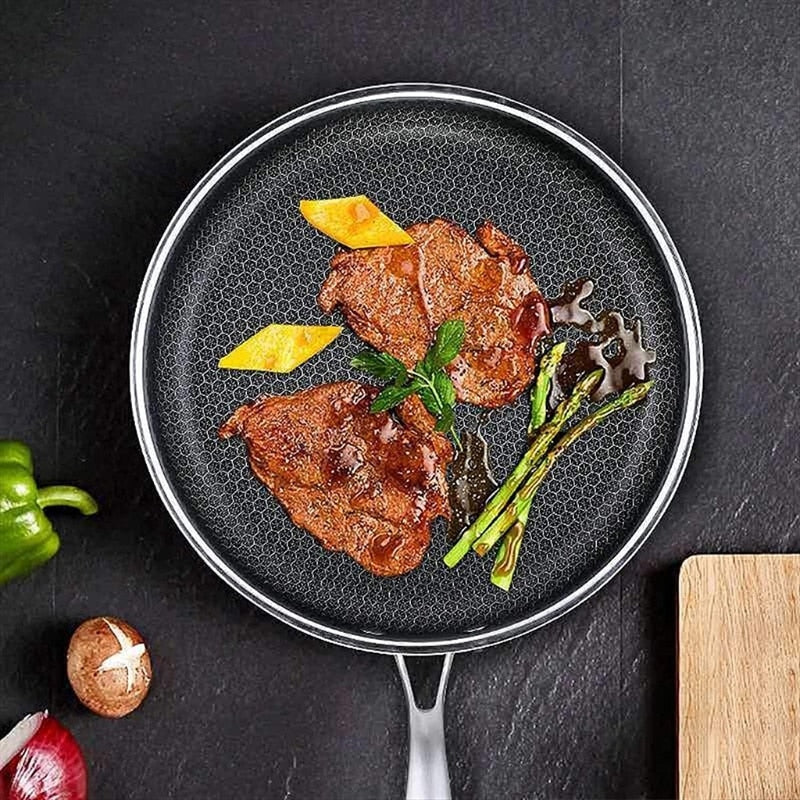 Olvoria | Sandsberg Frying Pan with Pixel Technology | High-Quality Non-Stick Coating | Perfect for Even Frying | Solid Design