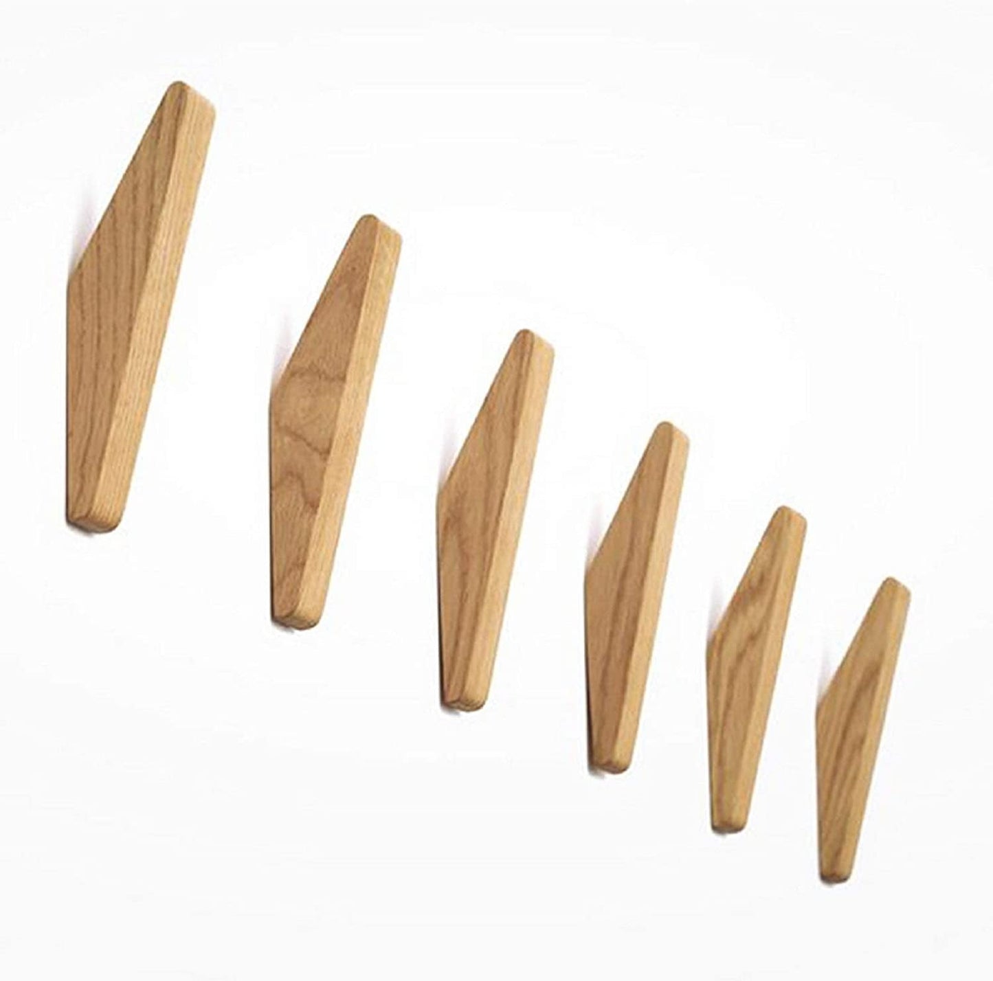 Olvoria | Scandi Set of 6 Wooden Coat Hooks