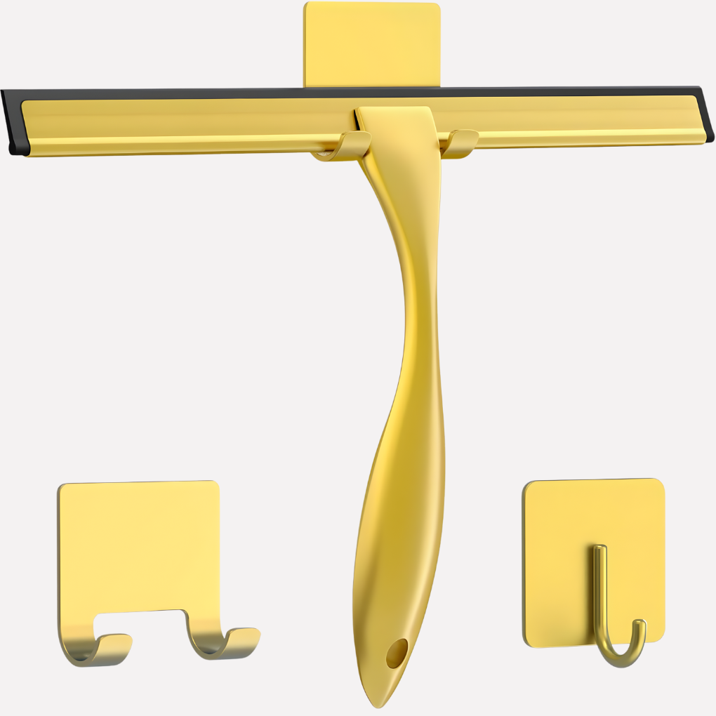 Olvoria | Shower Squeegee with Adhesive Hooks