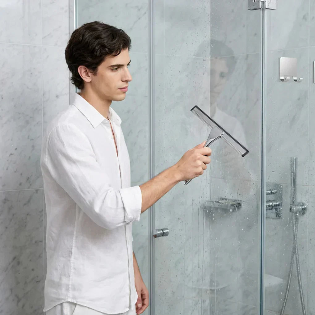 Olvoria | Shower Squeegee with Adhesive Hooks