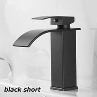 Mitigeur de lavabo Olvoria Aqualis noir | Acier inoxydable | Eau chaude et froide | Pour salle de bain et toilettes invités