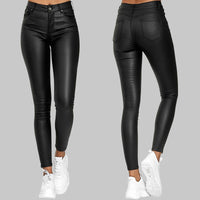 Pantalon en cuir skinny Olvoria
