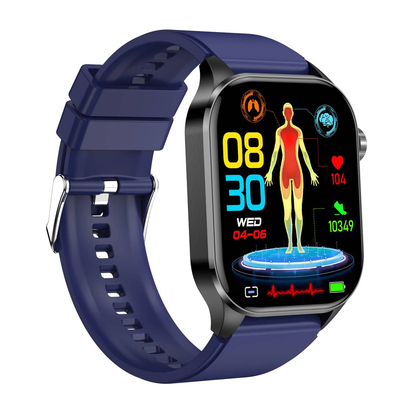 Olvoria | Smartwatch with EKG, Blood Sugar and Blood Pressure Measurement - HealthSync