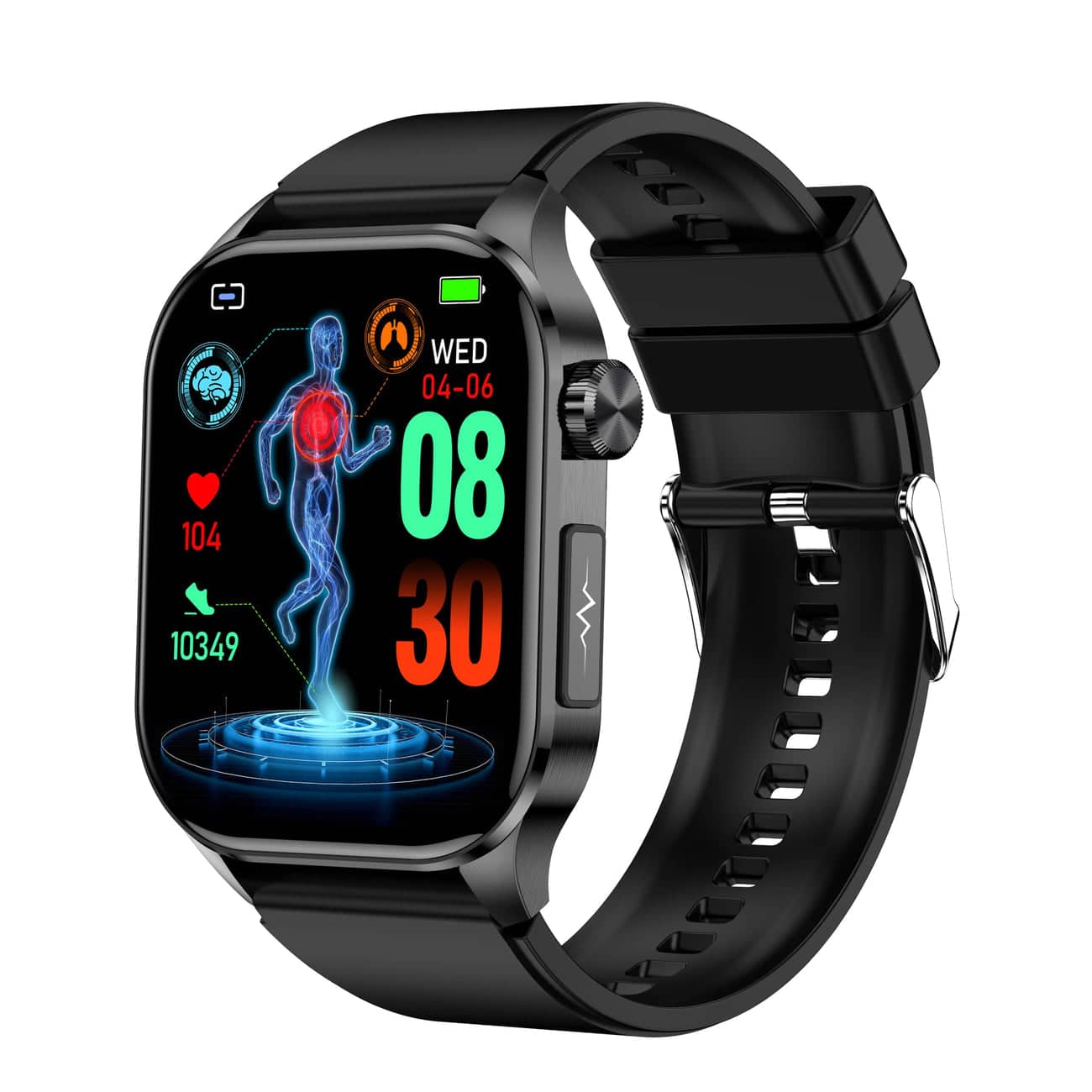 Olvoria | Smartwatch with EKG, Blood Sugar and Blood Pressure Measurement - HealthSync