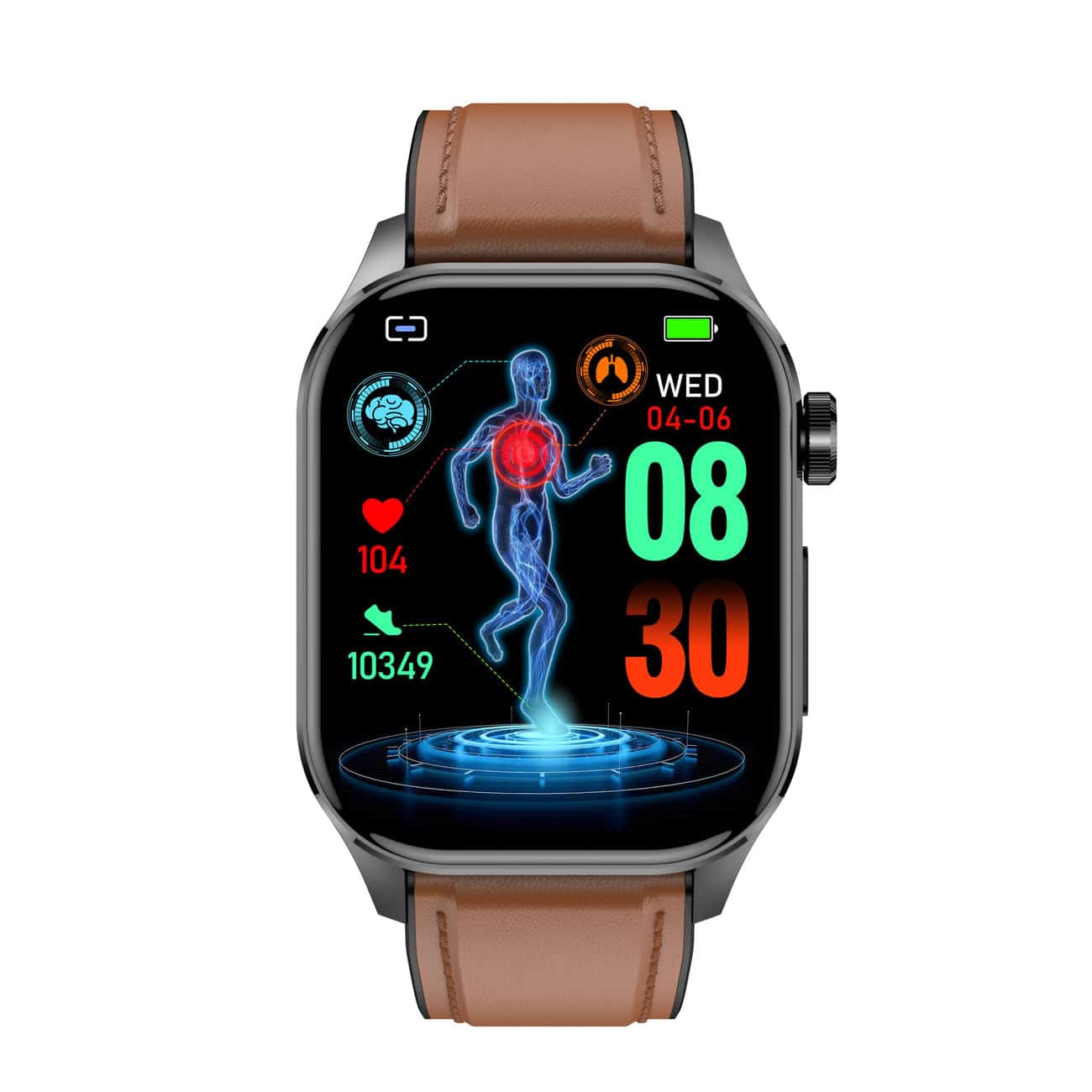 Olvoria | Smartwatch with EKG, Blood Sugar and Blood Pressure Measurement - HealthSync