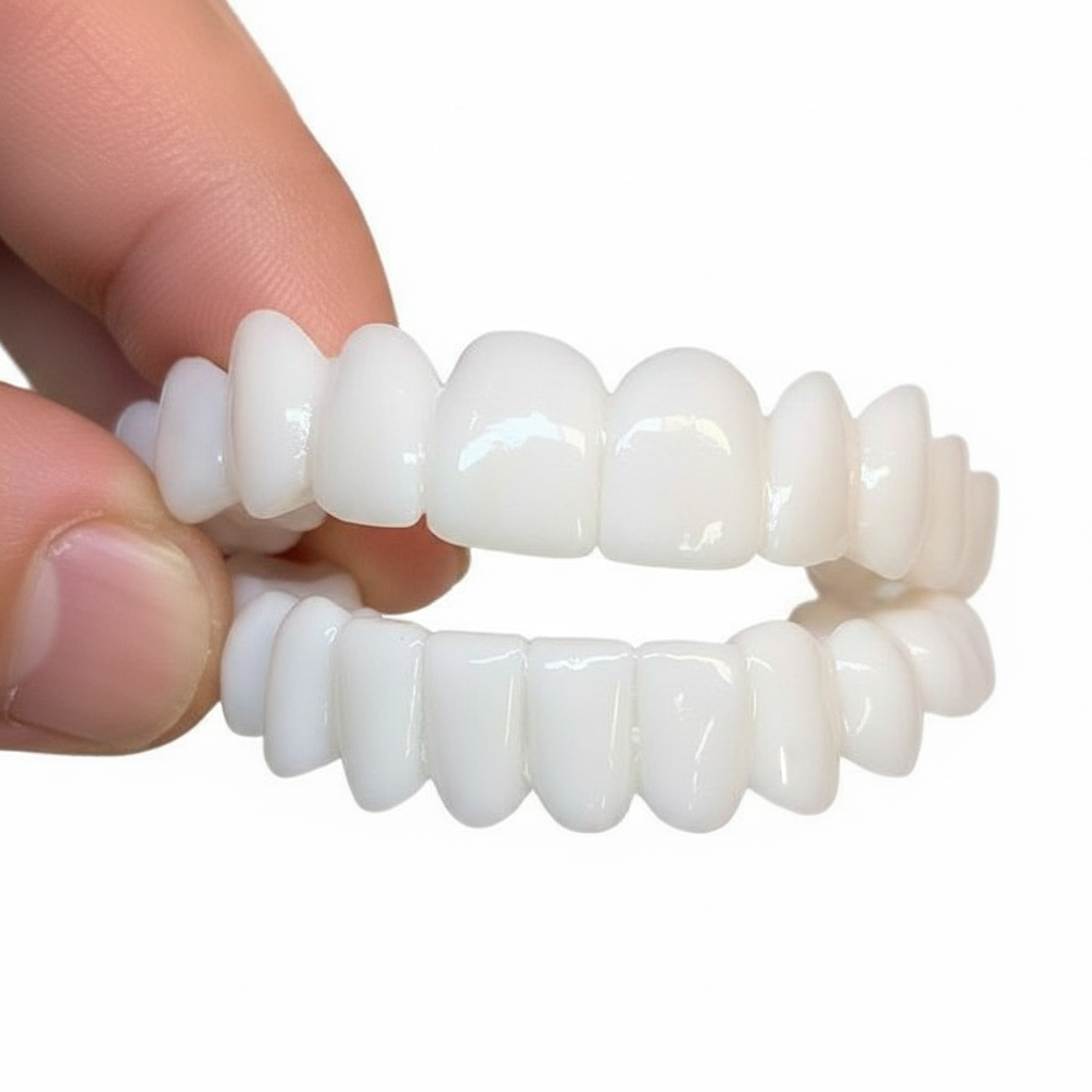 Olvoria | Smile Veneers | Customizable Cosmetic Tooth Covers | Medical Special Resin | Instant Smile Correction | Upper & Lower Jaw