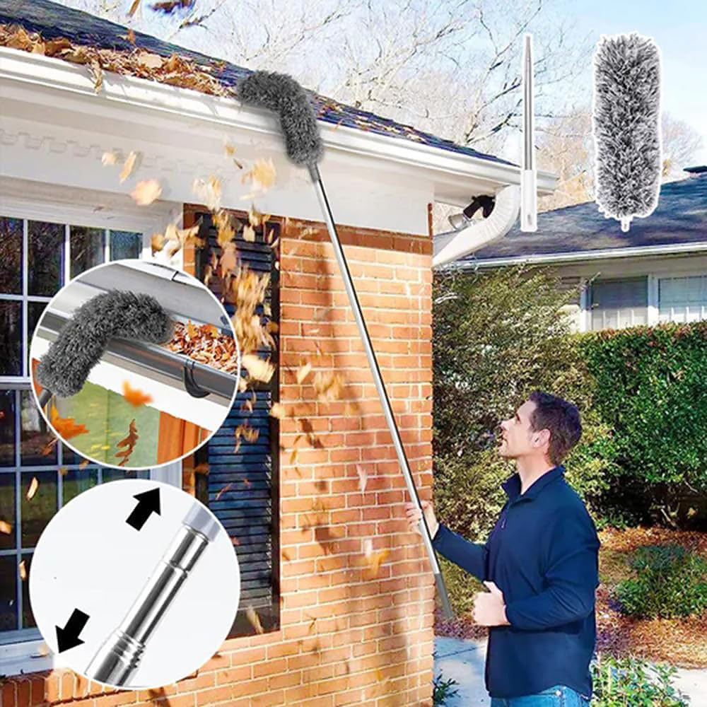 Olvoria | Telescopic Duster with Extendable Handle for High Reach Cleaning