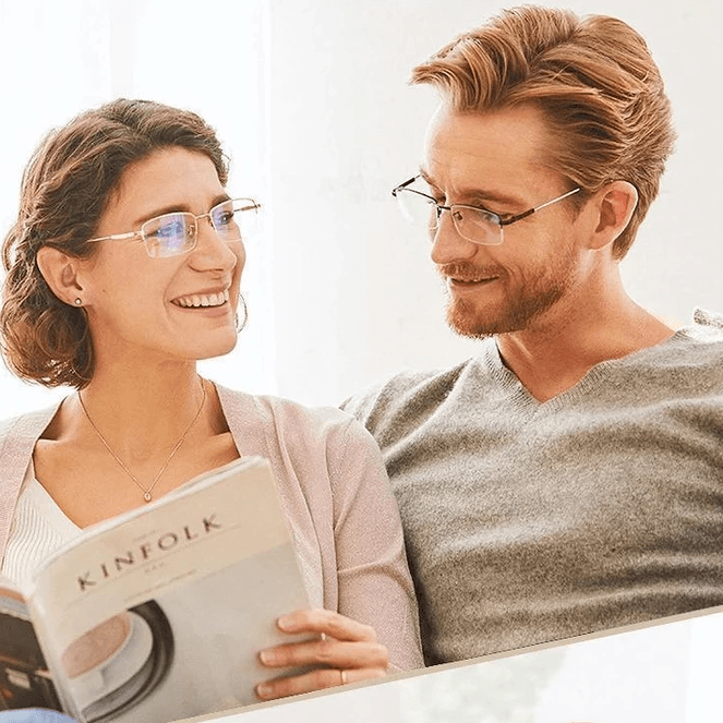 Olvoria | Titanium Progressive Distance and Near Dual-Use Reading Glasses