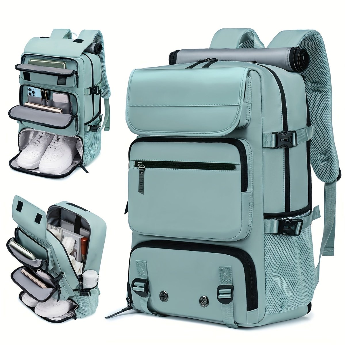 Olvoria | TRAVELMAX Pack – Waterproof Travel Backpack with USB Port, Shoe Compartment & Anti-Theft Pocket